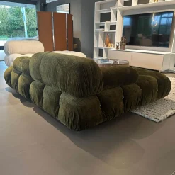 B&B Italia 2-Sitzer-Sofas|Sofa Camaleonda Stoff 400 Enia Olivgrün Extra Grün Füße Buchenholz Natur Inklusive Hocker