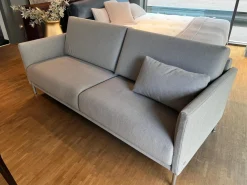 Rolf Benz 2-Sitzer-Sofas|Sofa Cara Bezug Stoff 14.113 Silbergrau Fuß Metallrundrohr Mattchrom Mit Filzgleitern