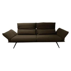 Koinor 2-Sitzer-Sofas|Sofa Ceda Stoff 20 Sherpa 84 Braun Rot Gestell Metall Schwarz Matt Pulverbeschichtet Inklusive Kissen