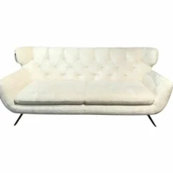 Candy 3-Sitzer-Sofas|Sofa Chira Stoff Shaun White Weiß Füße Metall 839 Schwarz Matt