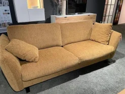 Erpo 2-Sitzer-Sofas|Sofa CL 970 Stoff Osino 2037 68 Gelb Gestell Holzkufe Buche Schwarz