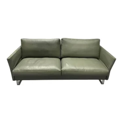 Erpo 2-Sitzer-Sofas|Sofa Classics CL990 R Leder 170 163 Olive Grün Kufe Metall