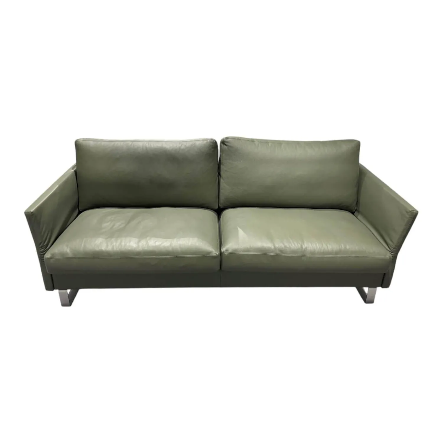 Erpo 2-Sitzer-Sofas|Sofa Classics CL990 R Leder 170 163 Olive Grün Kufe Metall