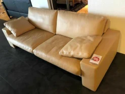 Erpo 2-Sitzer-Sofas|Sofa Classics 100 Leder 43.450 Beige mit Armlehnkissen