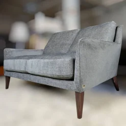 Bielefelder Werkstätten 2-Sitzer-Sofas|Sofa Coco 2 67,5 Stoff Uma BW1738 191 Füße Holz Dunkelbraun