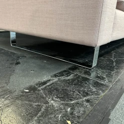 COR 3-Sitzer-Sofas|Sofa Conseta Bezug Stoff A0316 Canvas 100 614 Rosa Metallkufe Verchromt Inklusive Kopfstütze