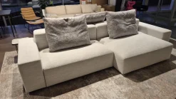 Ditre Italia 3-Sitzer-Sofas|Sofa Crossline Stoff Porto 101 Creme Weiß mit 3 Kissen