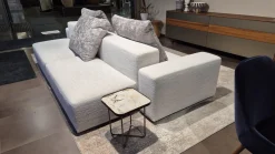Ditre Italia 3-Sitzer-Sofas|Sofa Crossline Stoff Porto 101 Creme Weiß mit 3 Kissen