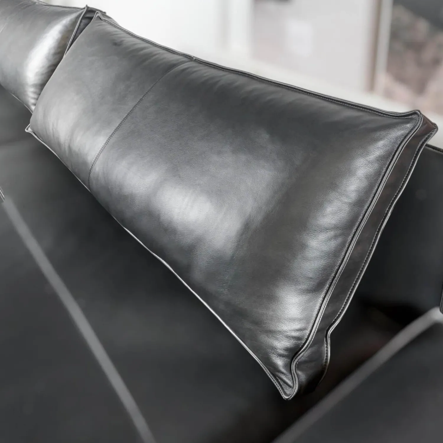 IP Design 3-Sitzer-Sofas|Sofa Cube Lounge Leder Space Schwarz