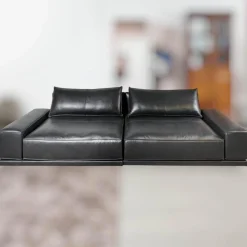IP Design 3-Sitzer-Sofas|Sofa Cube Lounge Leder Space Schwarz