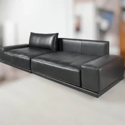 IP Design 3-Sitzer-Sofas|Sofa Cube Lounge Leder Space Schwarz