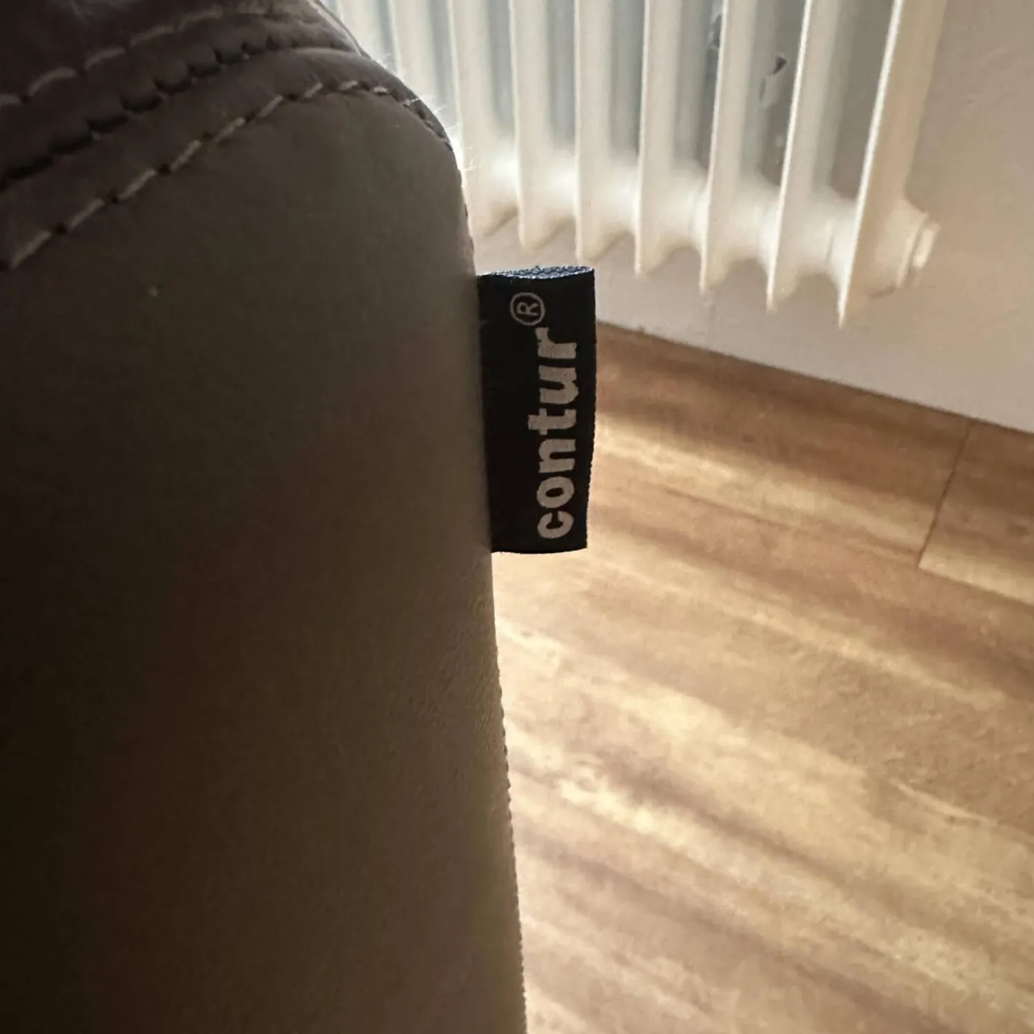 Contur 2-Sitzer-Sofas|Sofa Cuneo 100 Leder Seminole 51 Nachtgrau Anthrazit Schwebefuß Eric Schwarz