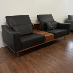 Brühl 2-Sitzer-Sofas|Sofa Deep Space Leder Jumbo 5662 22 Dunkelbraun Nussbaum