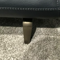 Leolux 3-Sitzer-Sofas|Sofa Devon 3-Sitzer Leder 14410 Raffino 130 Dragonfly Schwarz