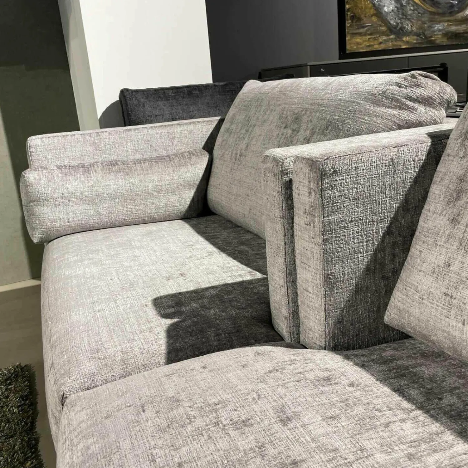 WK Wohnen 2-Sitzer-Sofas|Sofa Doppelsitzer Seat Indigo Stoff 23092 Mit 2 Zierkissen