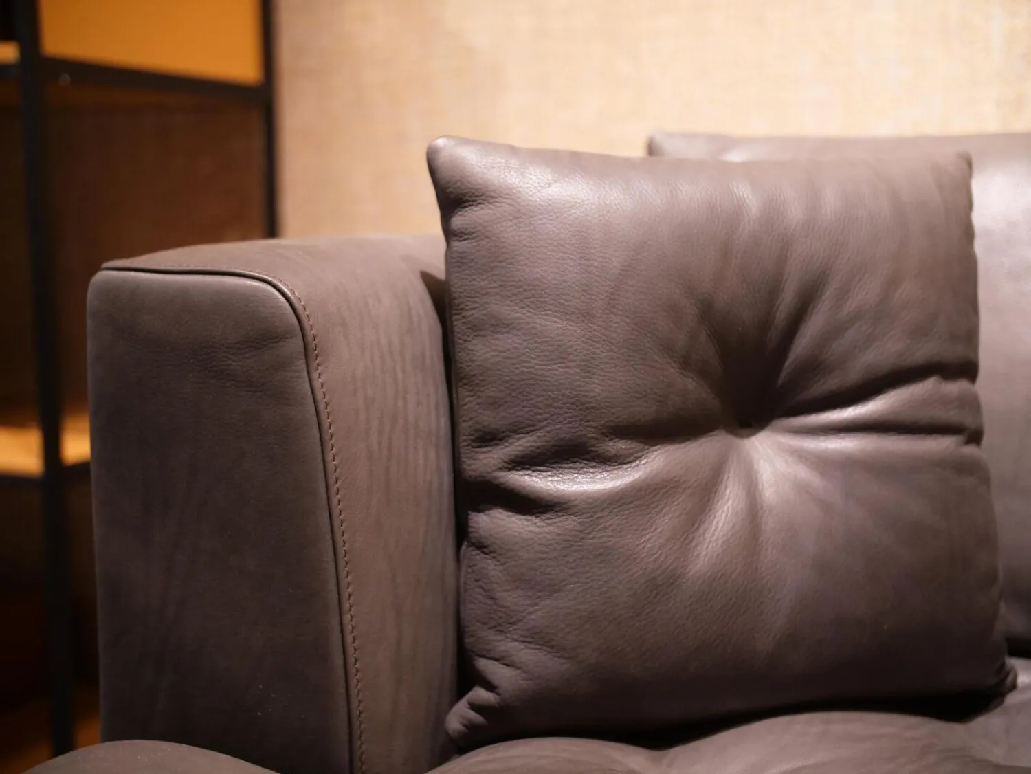 De Sede 3-Sitzer-Sofas|Sofa Dreisitzig DS-0040 Leder Espresso Braun Untergestell Hochglanz Verchromt Rückenpolster Hochklappbar