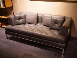 De Sede 3-Sitzer-Sofas|Sofa Dreisitzig DS-0040 Leder Espresso Braun Untergestell Hochglanz Verchromt Rückenpolster Hochklappbar