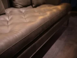 De Sede 3-Sitzer-Sofas|Sofa Dreisitzig DS-0040 Leder Espresso Braun Untergestell Hochglanz Verchromt Rückenpolster Hochklappbar