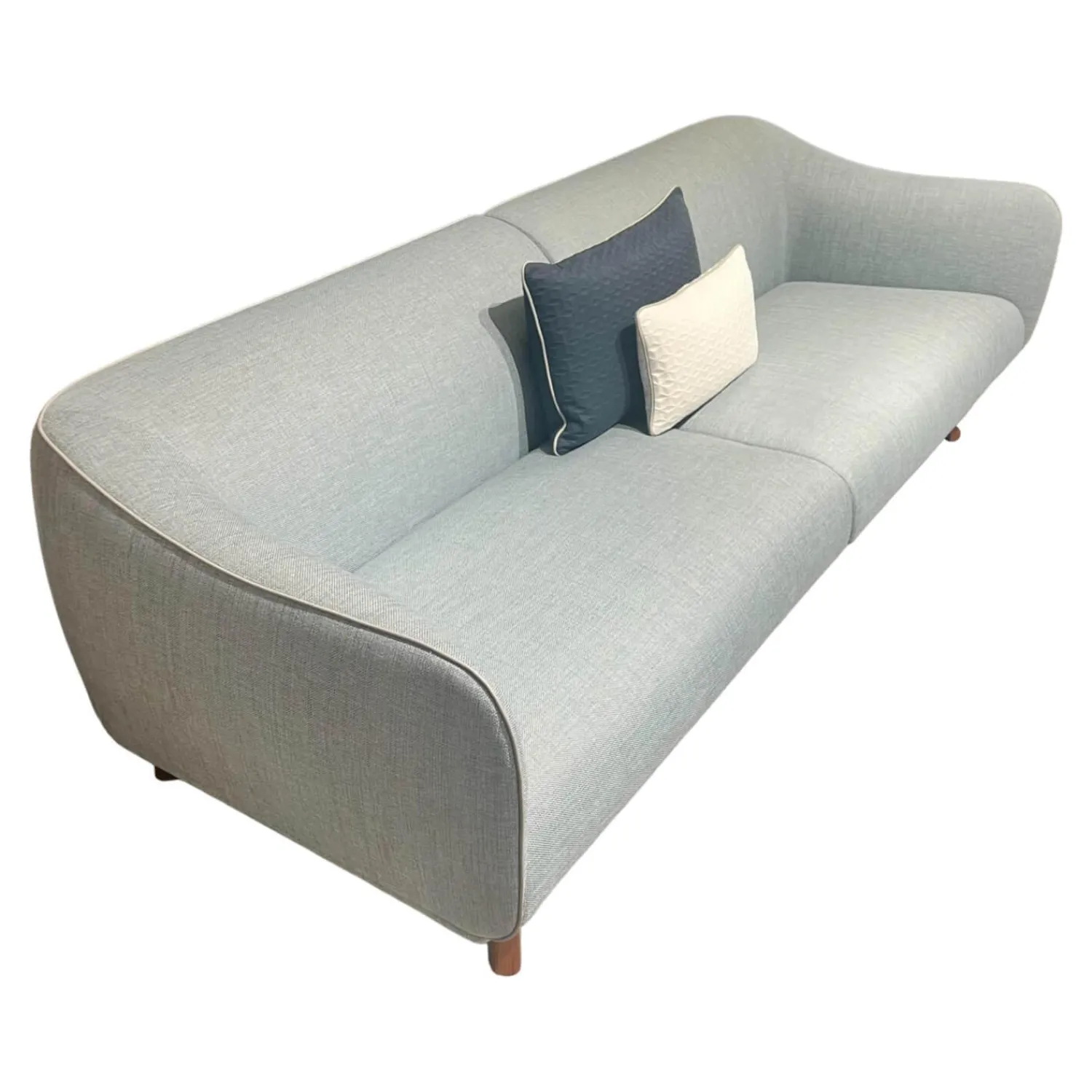 Giorgetti 2-Sitzer-Sofas|Sofa Drive Stoff D Cielo 6356 Blau mit 2 Kissen