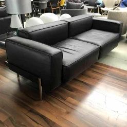 De Sede 2-Sitzer-Sofas|Sofa DS 0022/323 Leder Touch Espresso Gestell Metall