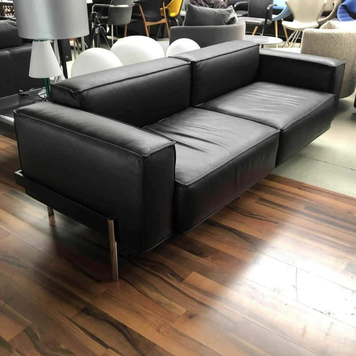 De Sede 2-Sitzer-Sofas|Sofa DS 0022/323 Leder Touch Espresso Gestell Metall