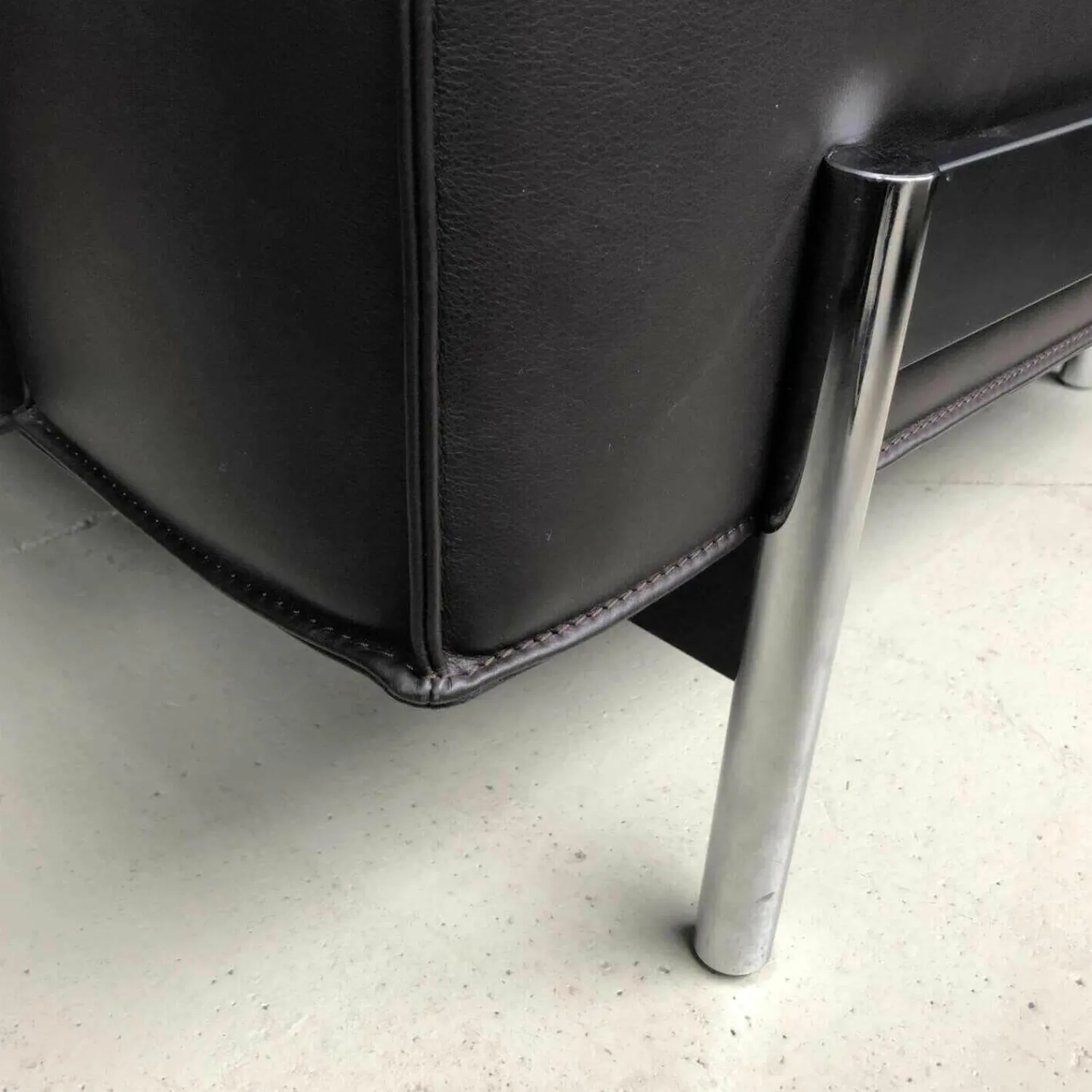 De Sede 2-Sitzer-Sofas|Sofa DS 0022/323 Leder Touch Espresso Gestell Metall