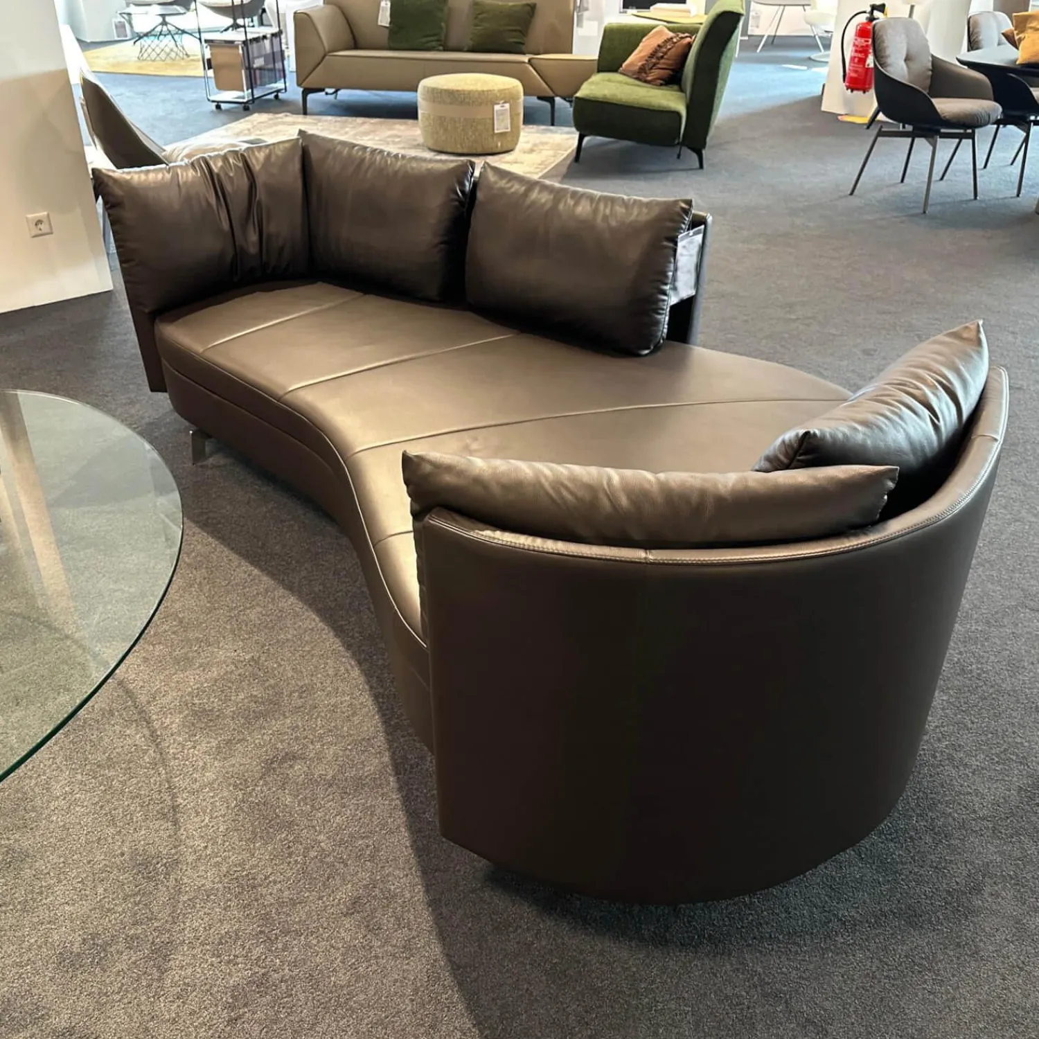 De Sede 2-Sitzer-Sofas|Sofa DS-167 Leder Select 2477 Cigarro Braun Füße Edelstahl Poliert Rücken Umlaufend Verschiebbar