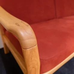 Dyrlund 2-Sitzer-Sofas|Sofa DY 1260 2,5-Sitzer Stoff Comfort 0028 Rot Kernbuche Geölt
