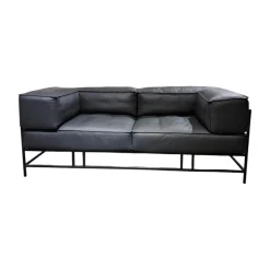 Brühl 2-Sitzer-Sofas|Sofa Easy Pieces 2 Leder La Plume 5663 99 Anthrazit Rahmen Schwarz Pulverbeschichtet