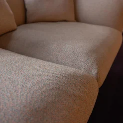 Prostoria 2-Sitzer-Sofas|Sofa Echo Bezug Stoff Mica Melba Grau Gestell Metall Schwarz