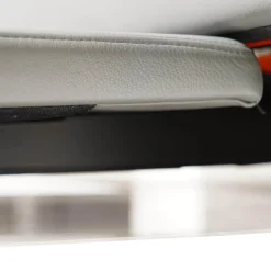 Rolf Benz 2-Sitzer-Sofas|Sofa Ego F011 Bezug Leder 40.308 Schiefergrau Gussfuß Aluminium Poliert Inklusive 1 Kissen