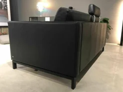Rolf Benz 2-Sitzer-Sofas|Sofa Ego in Leder 40 Verkehrsschwarz mit Kopfstütze