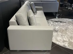 Rolf Benz 2-Sitzer-Sofas|Sofa Ego Leder 38 101 Hell Steingrau Grau