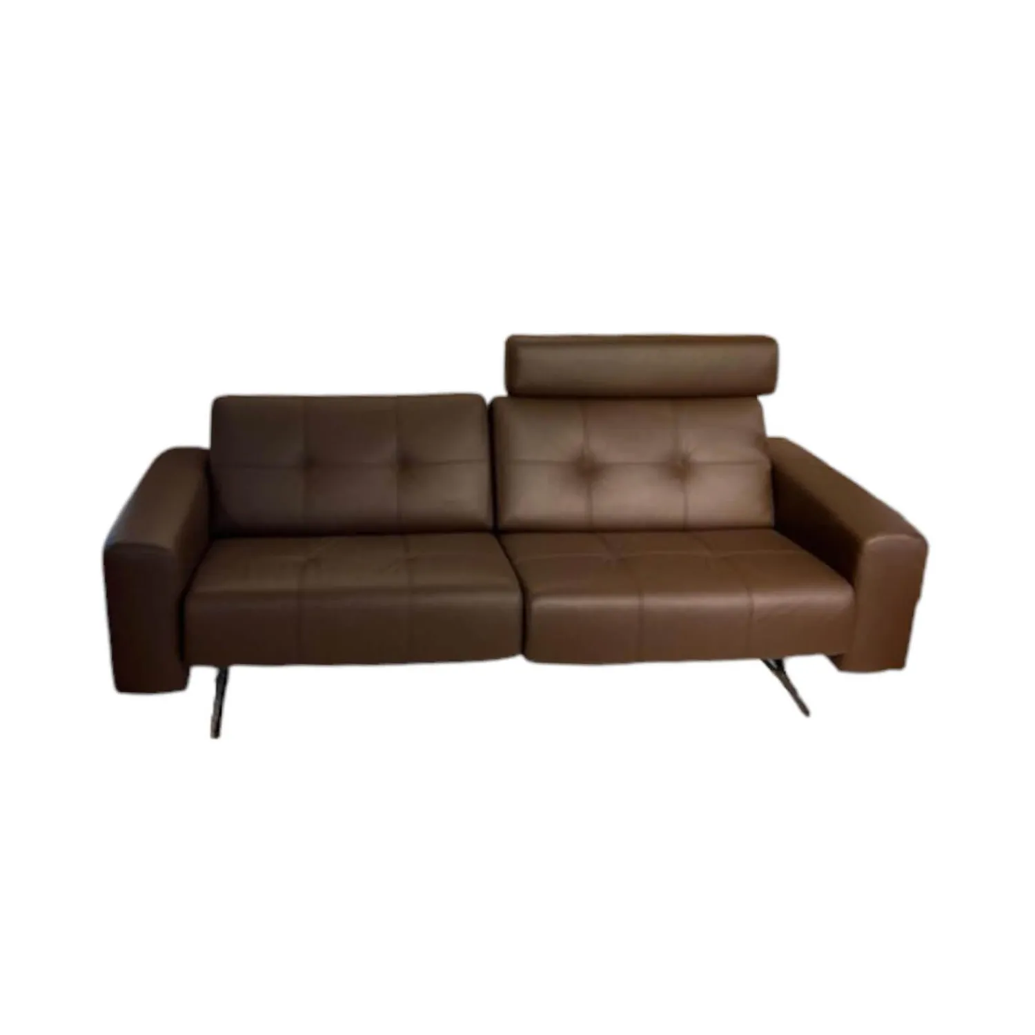 Stressless 2-Sitzer-Sofas|Sofa Ella Leder Paloma 094 Espresso 09433 Braun Gestell Massivholz Füße Metall Pulverbeschichtet Schwarz