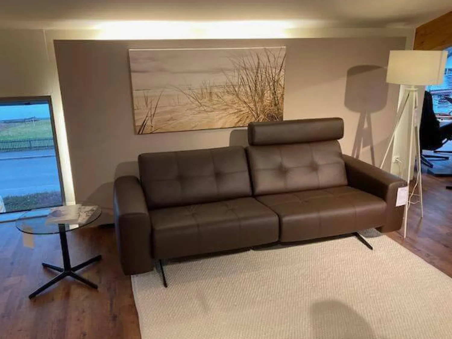 Stressless 2-Sitzer-Sofas|Sofa Ella Leder Paloma 094 Espresso 09433 Braun Gestell Massivholz Füße Metall Pulverbeschichtet Schwarz