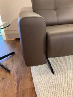 Stressless 2-Sitzer-Sofas|Sofa Ella Leder Paloma 094 Espresso 09433 Braun Gestell Massivholz Füße Metall Pulverbeschichtet Schwarz