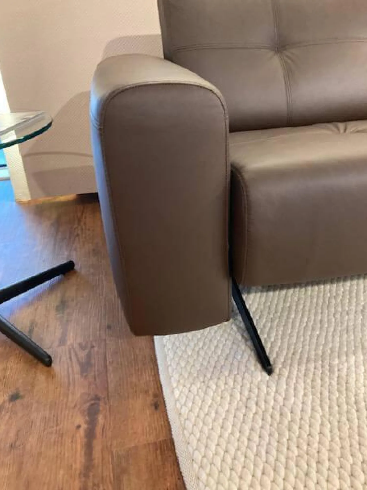 Stressless 2-Sitzer-Sofas|Sofa Ella Leder Paloma 094 Espresso 09433 Braun Gestell Massivholz Füße Metall Pulverbeschichtet Schwarz