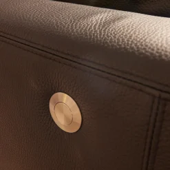 Brühl 2-Sitzer-Sofas|Sofa Embrace Bezug 54230010 Unit Schwarz Kufe Verchromt Glänzend Mit Hocker