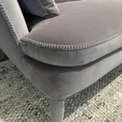 Maxalto 2-Sitzer-Sofas|Sofa Febo 2833TS Stoff 2053251 Sirio Grau Füße Mit Stoff Bezogen Inklusive Rückenkissen