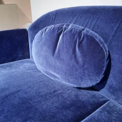 Brühl Polstergruppen|2-Sitzer-Sofas|Sofa Floret Stoff 4473 0067 Blau Fuß Flachstahl Schwarz