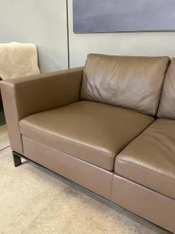 Walter Knoll 2-Sitzer-Sofas|Sofa Foster 503 20 Leder Elen Fango Braun Gestell Schwarz Verchromt Inklusive Kunststoffgleiter