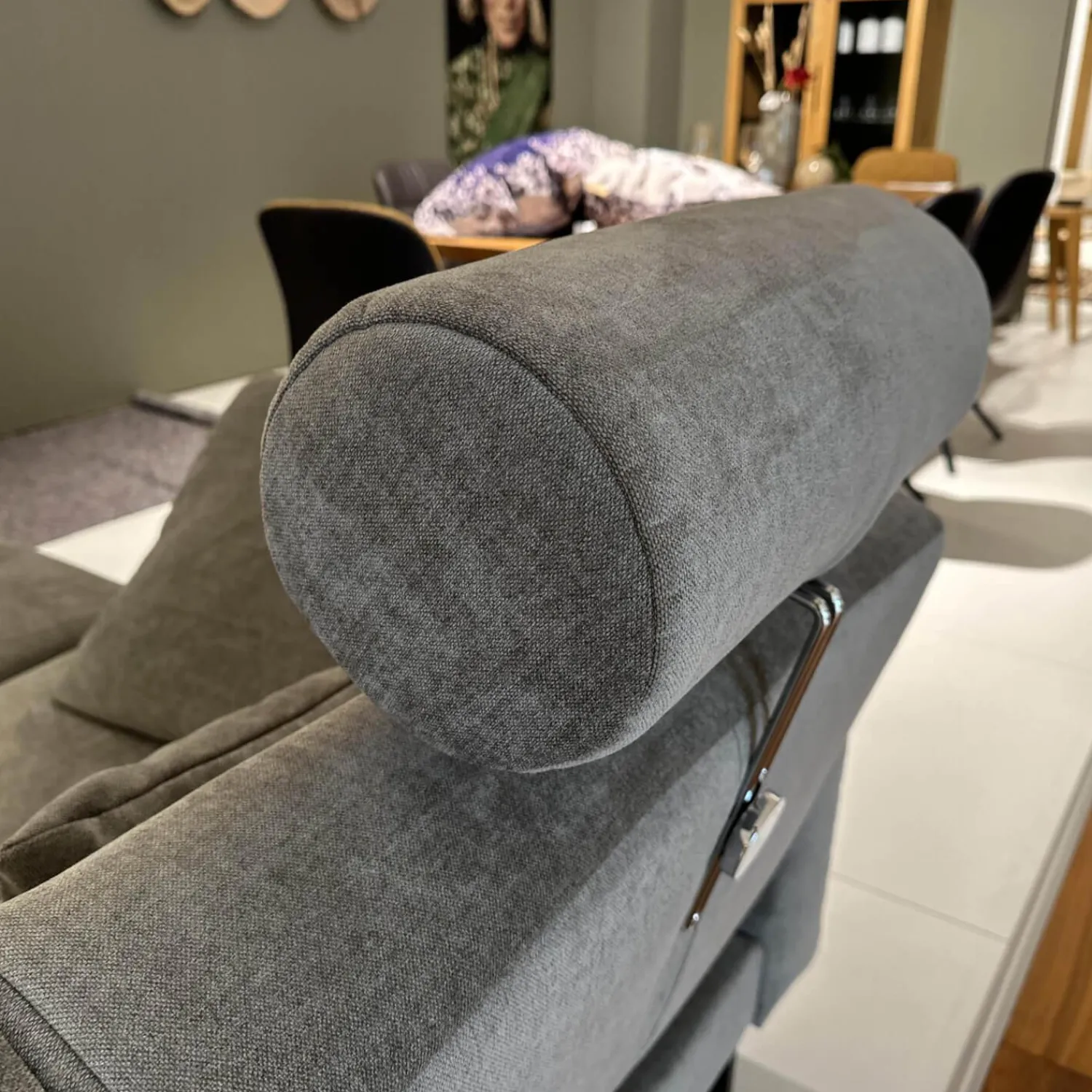 Brühl Ecksofas|Sofa Four Two Stoff 2813 0021 Greige Grau Beige Metallkufen Und Rollen Schwarz