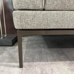 Jori 2-Sitzer-Sofas|Sofa Glove 8950 SO140 Stoff Bembebis C0720 Grau Untergestell Lackiert Bronze