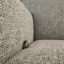 Jori 2-Sitzer-Sofas|Sofa Glove 8950 SO140 Stoff Bembebis C0720 Grau Untergestell Lackiert Bronze