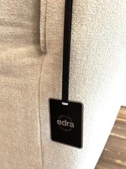 Edra 3-Sitzer-Sofas|Sofa Grande Soffice Stoff Imperial T 8560 Beige Füße Mit Stoff Bezogen Rückenlehne Verstellbar