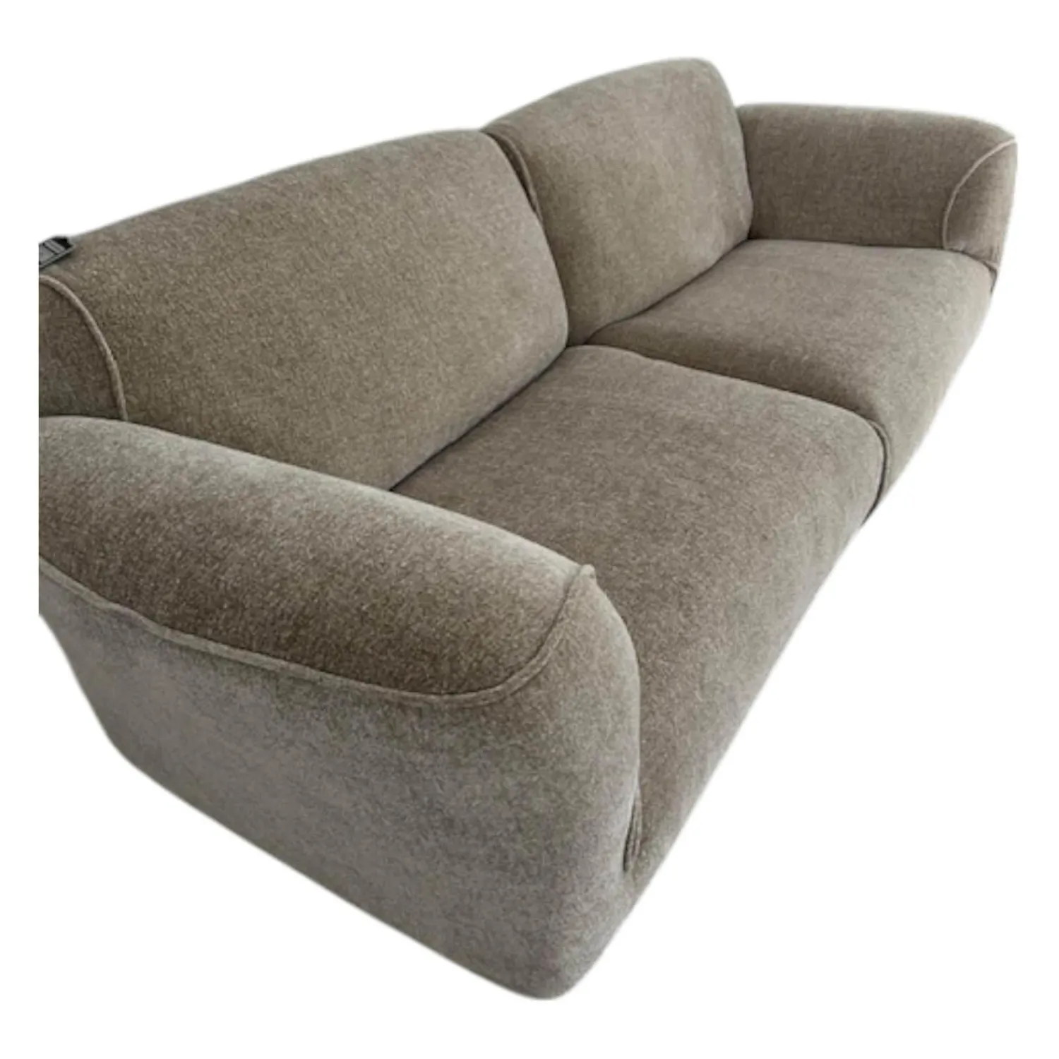 Edra 2-Sitzer-Sofas|Sofa Grande Soffice Zweisitzer Stoff Tasty Soft T8575-21 Grau