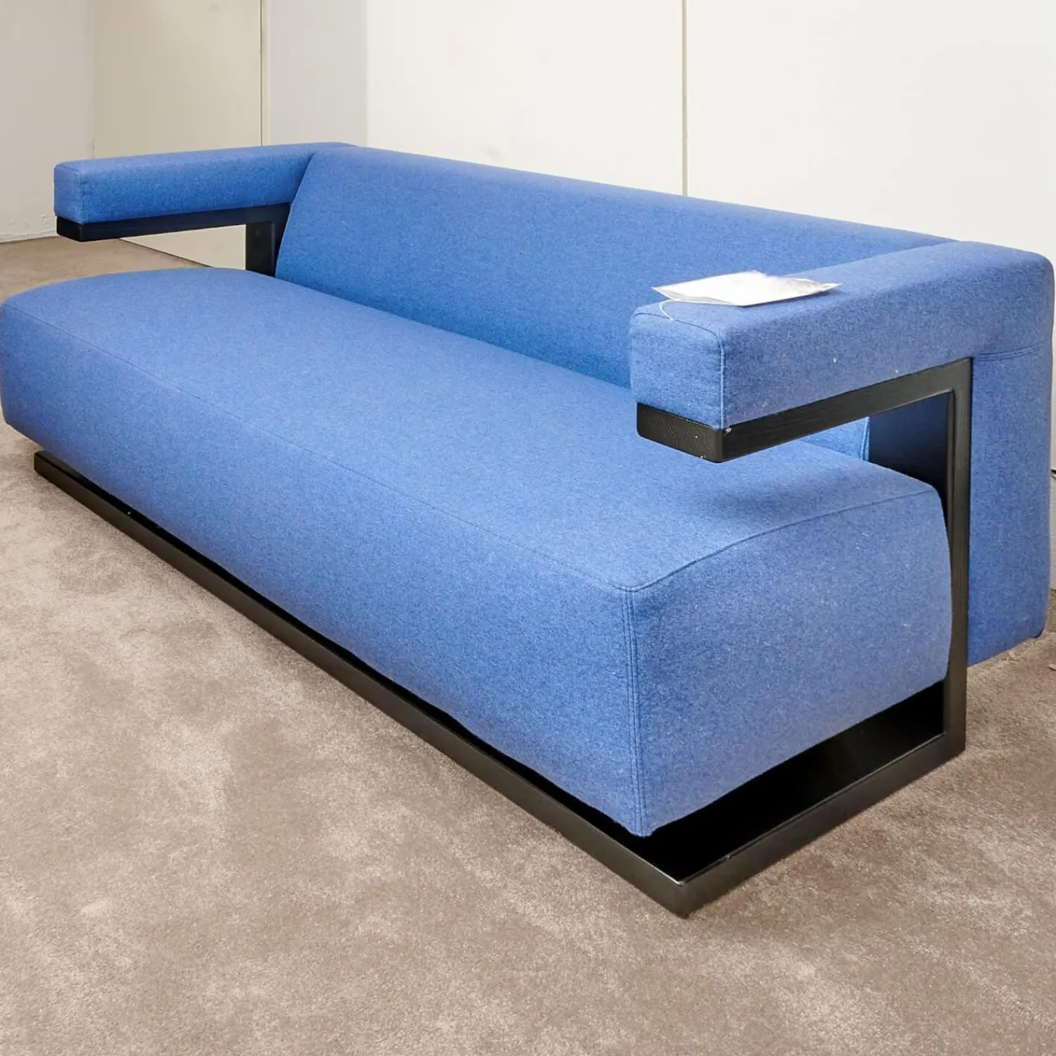 Tecta 2-Sitzer-Sofas|Sofa Gropius F51 2 Stoff Dama 0077 Blau Gestell Esche Schwarz