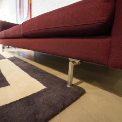 Nielaus 3-Sitzer-Sofas|Sofa Handy Wollstoff Burgunderrot Gestell Metall