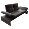 Koinor 2-Sitzer-Sofas|Sofa Harriet Leder A India Omega Schwarz Metallfuß Matt Satiniert