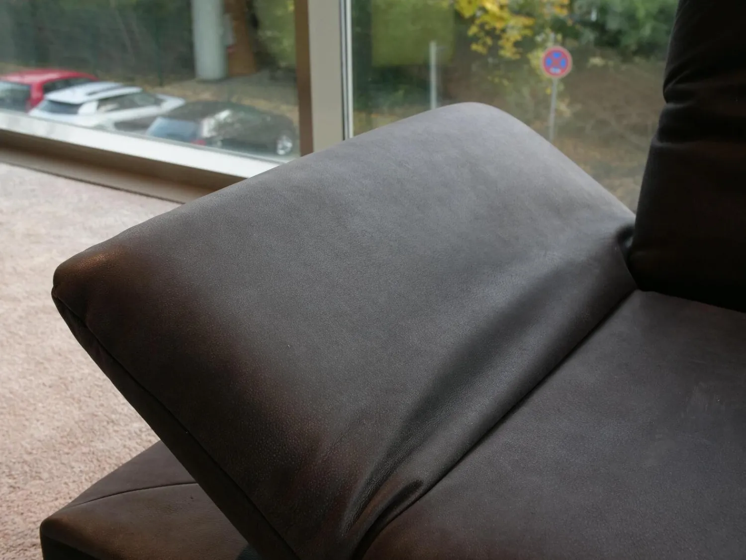 Koinor 2-Sitzer-Sofas|Sofa Harriet Leder A India Omega Schwarz Metallfuß Matt Satiniert